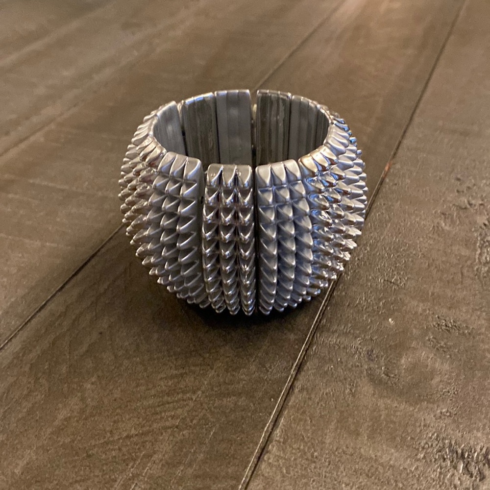 Silver colored bracelet